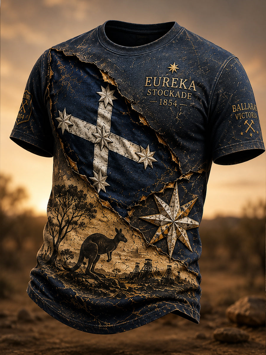 Men's Australian Eureka Flag Short Sleeves T-Shirt