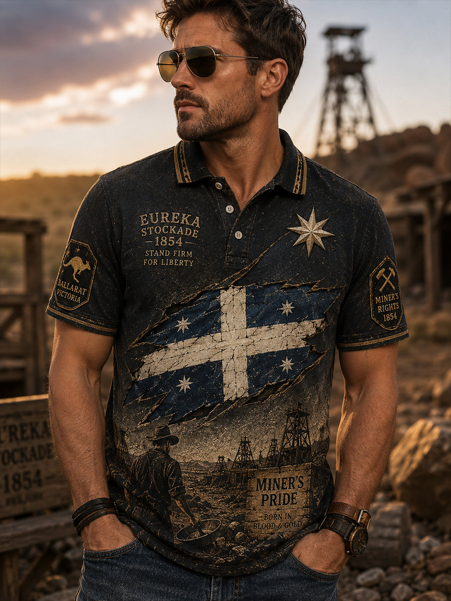 Men's Australian Eureka Flag Short Sleeve Shirt