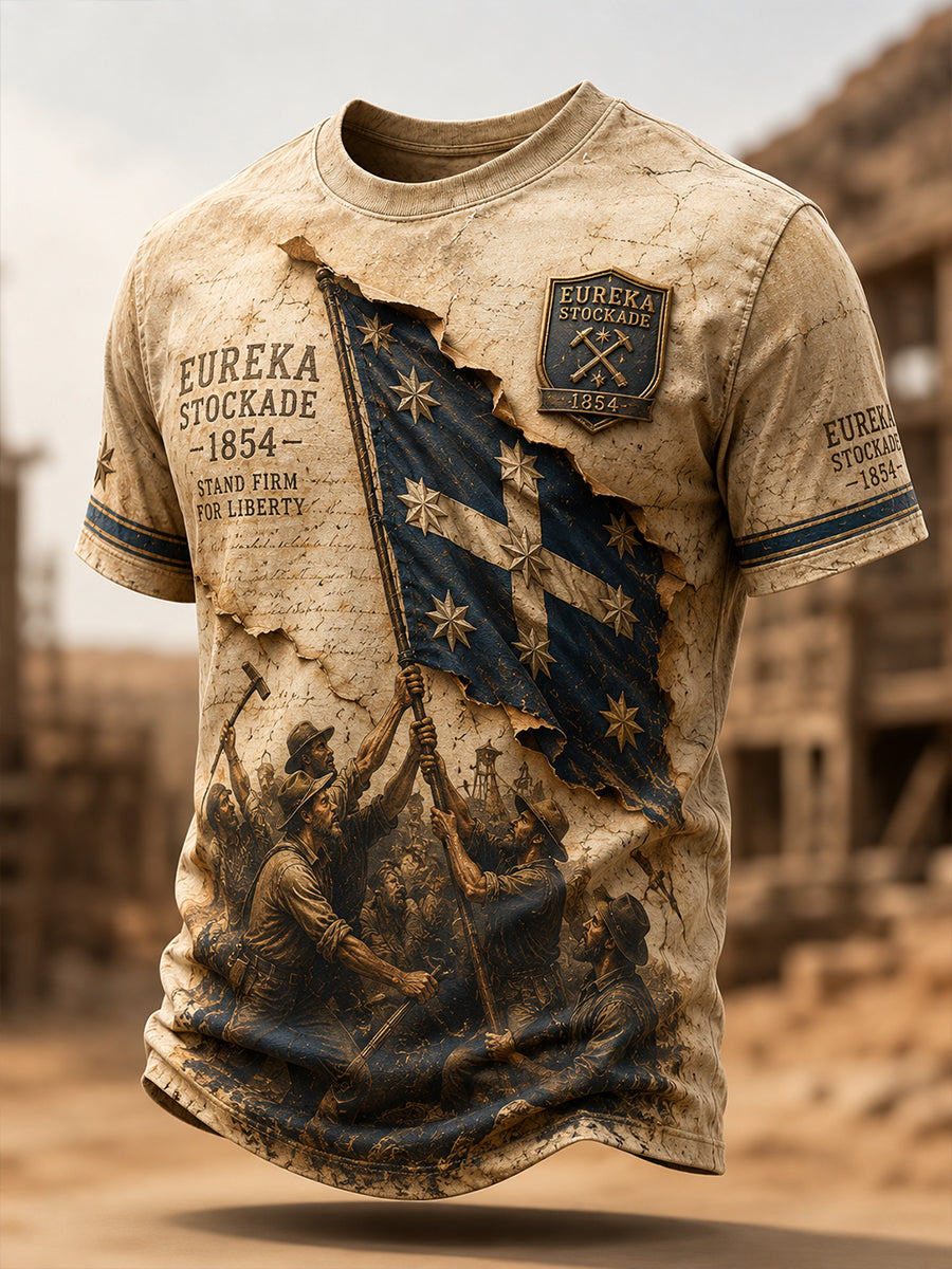Men's Australian Eureka Flag Short Sleeves T-Shirt