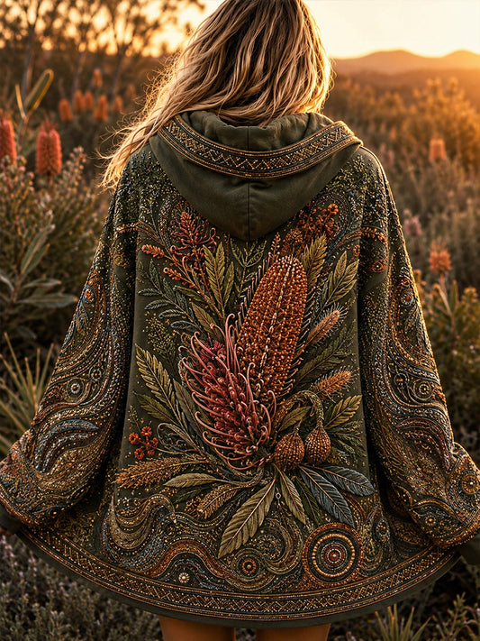 Women's Australian Wildflower Season Zip-Up Hoodie