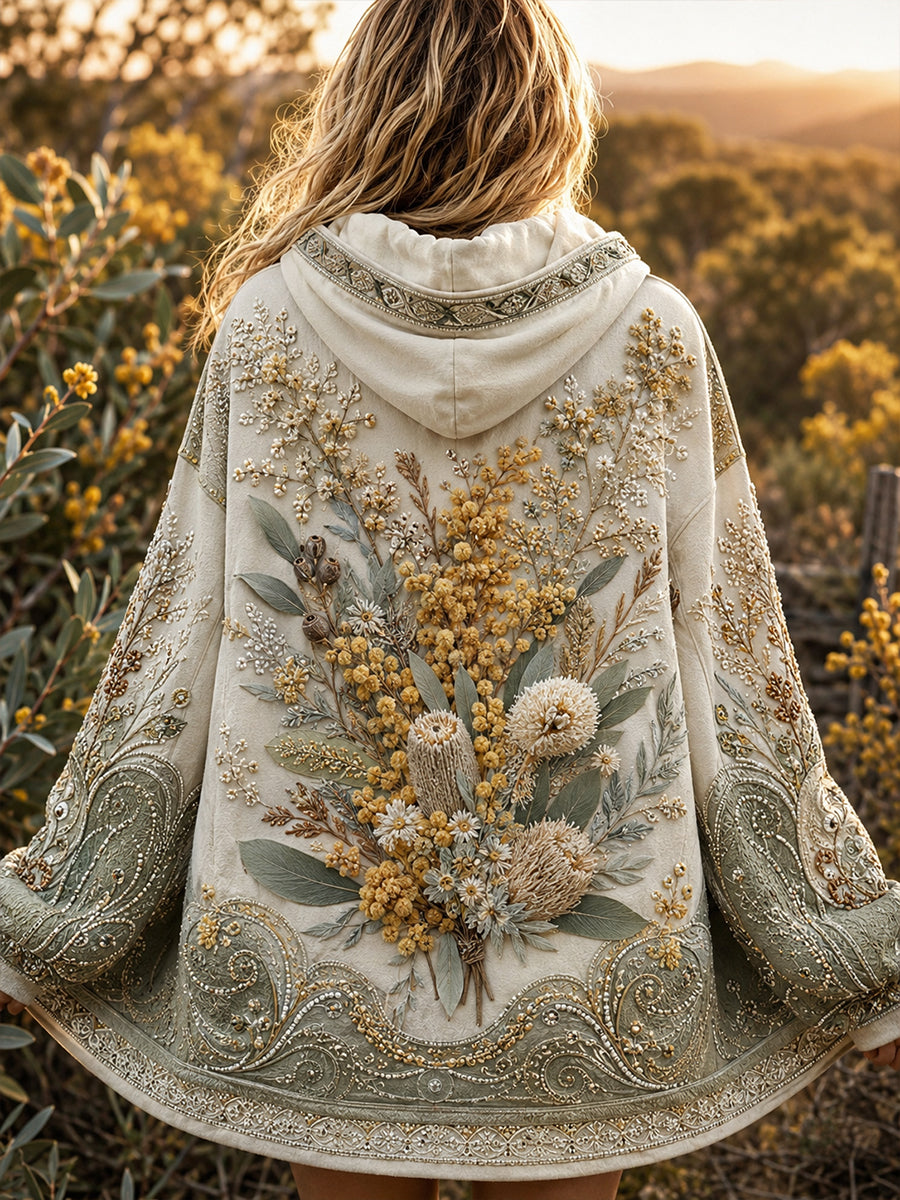 Women's Australian Wildflower Season Zip-Up Hoodie