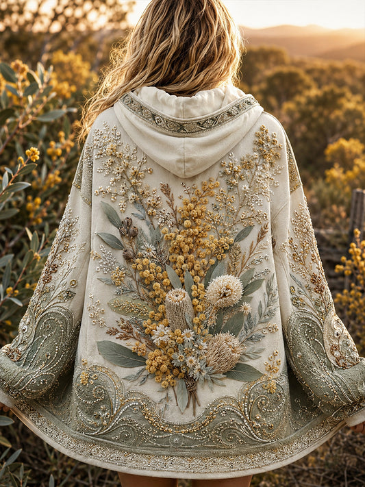 Women's Australian Wildflower Season Zip-Up Hoodie
