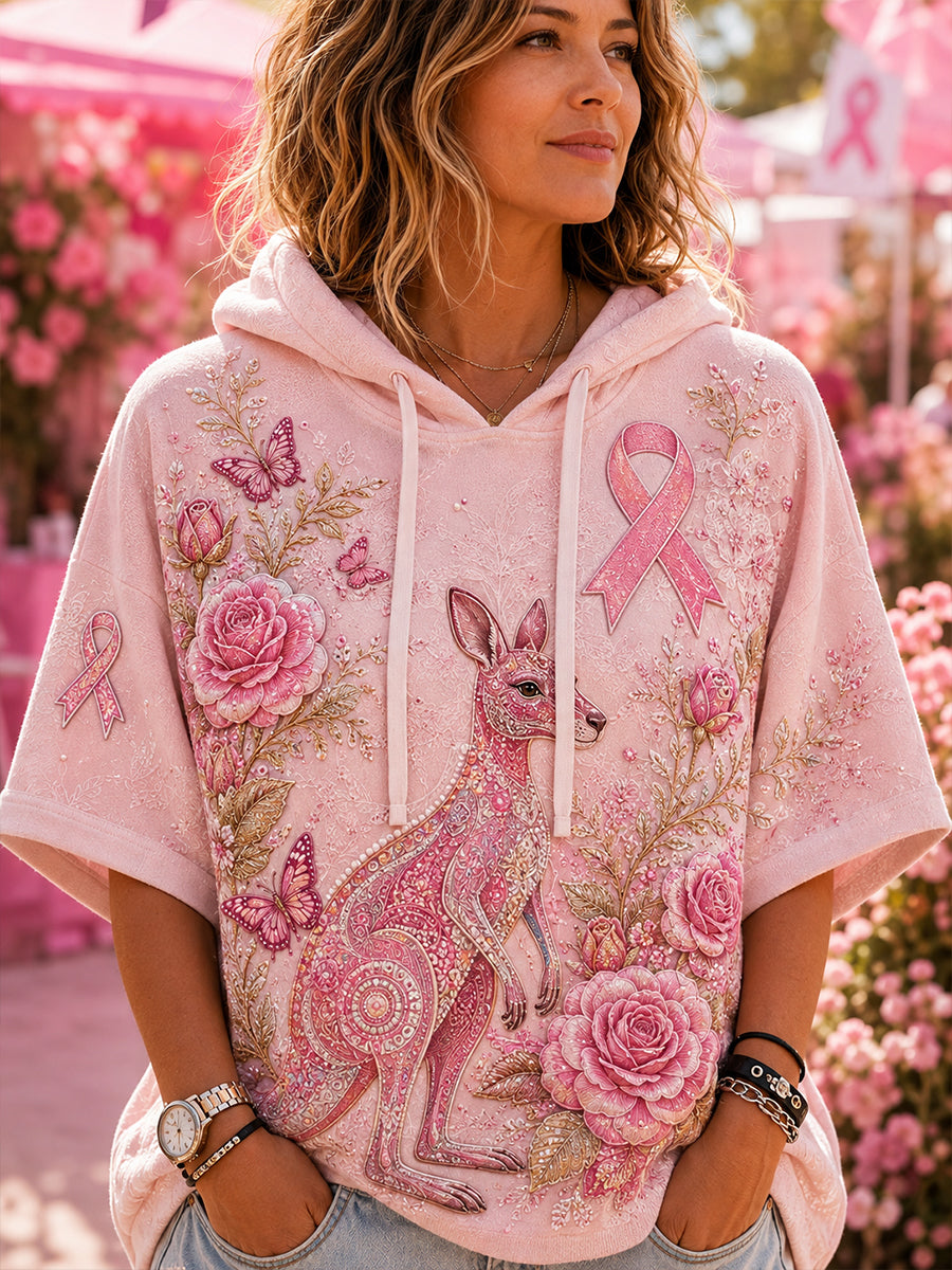 Women's Breast Cancer Awareness Australia  Short-Sleeve Hoodie