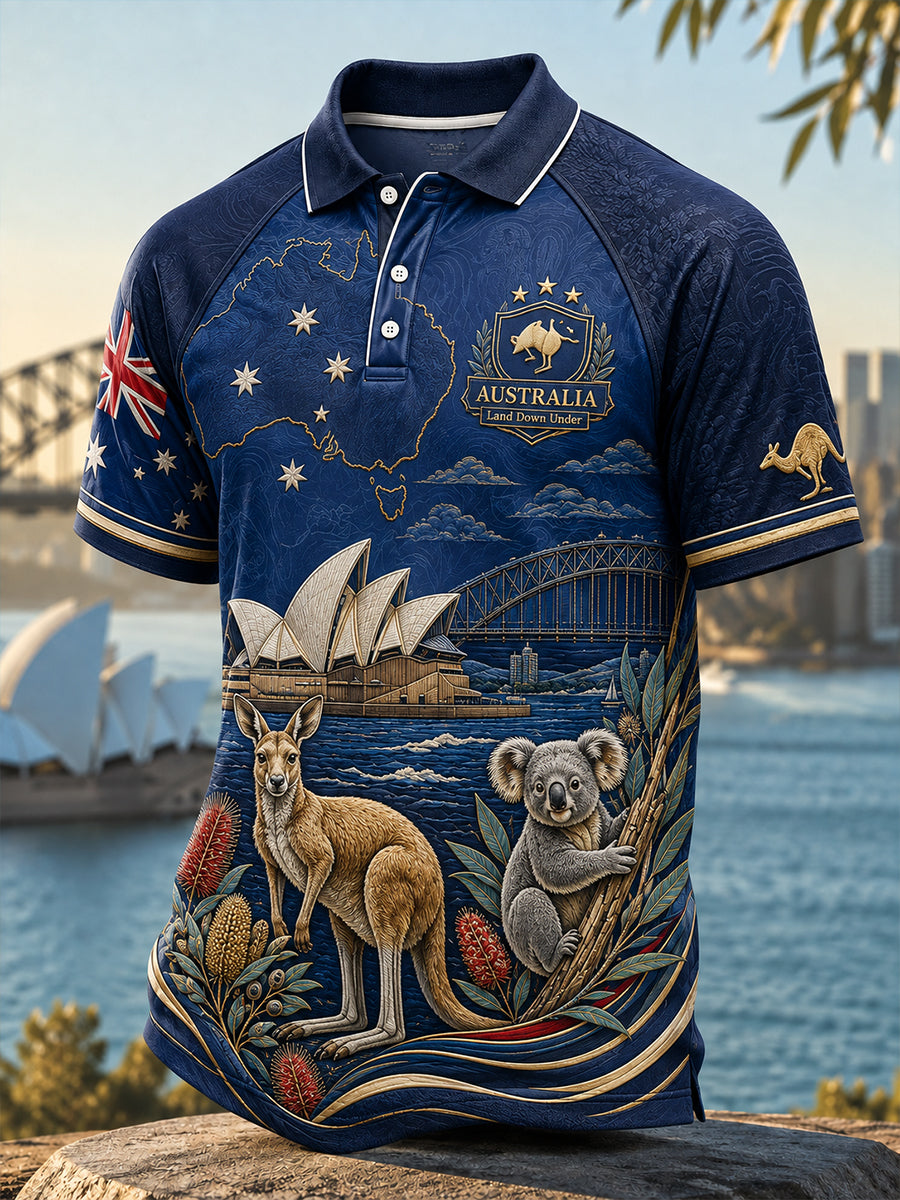 Men's Australian Animals Short Sleeve Shirt