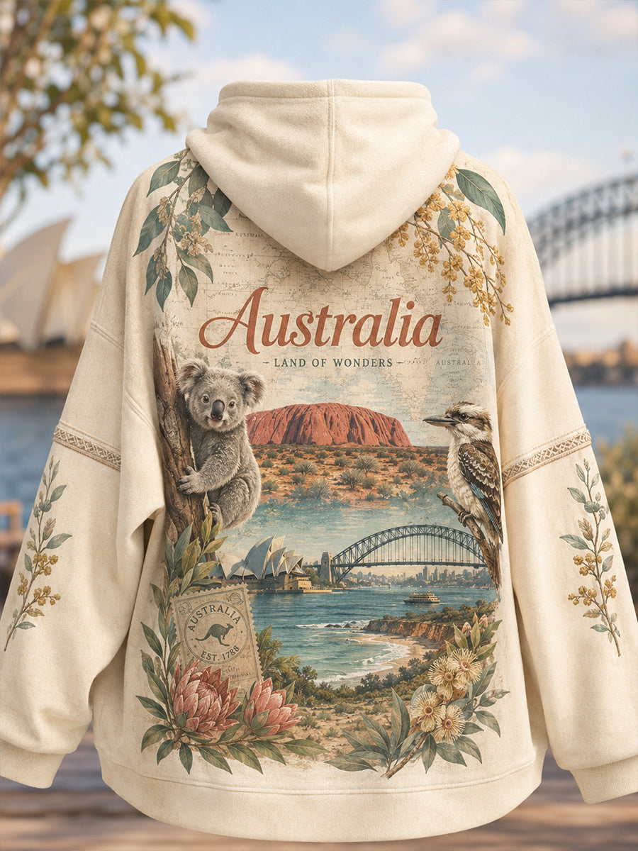 Women's Australian Animals  Zip-Up Hoodie