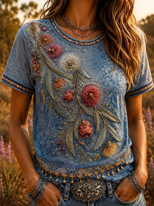 Women's Australian Wildflower Season Short-Sleeved T-Shirt