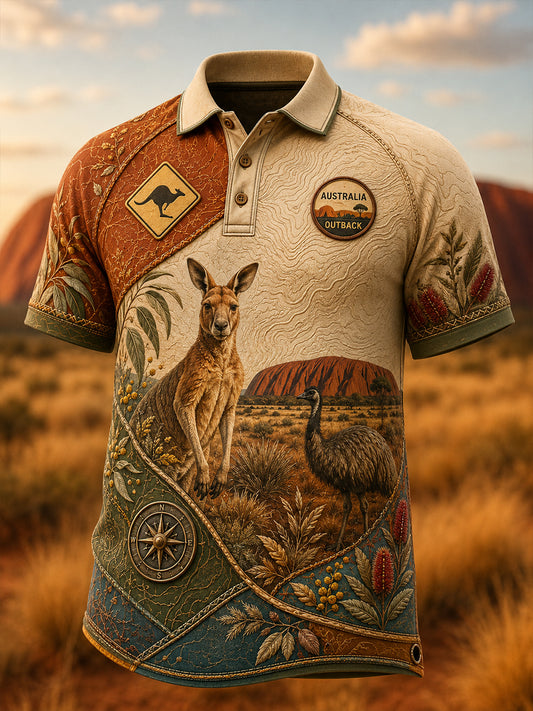 Men's Australian Animals Short Sleeve Shirt
