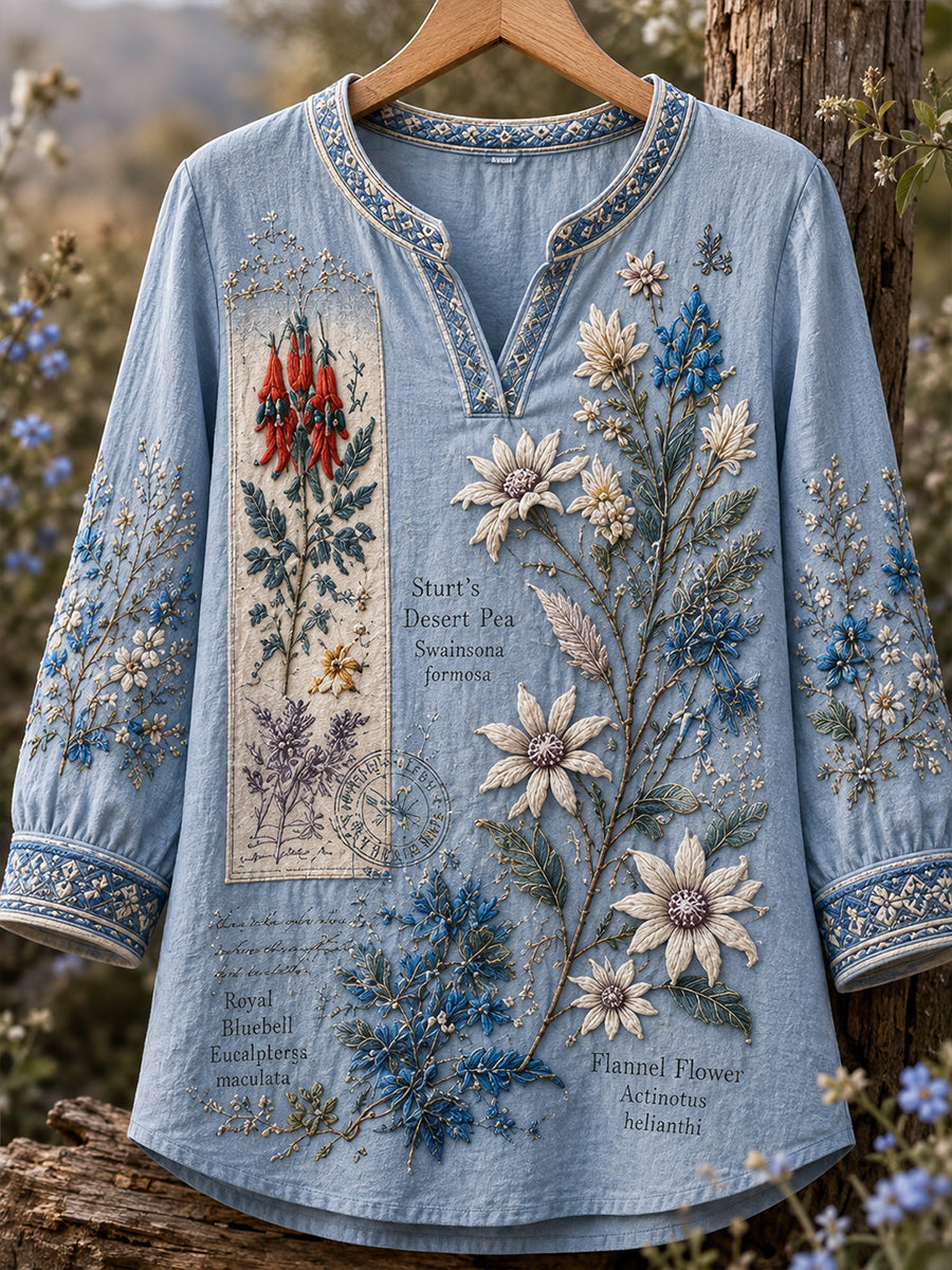 Women's Australian Plants Art Print Casual Top