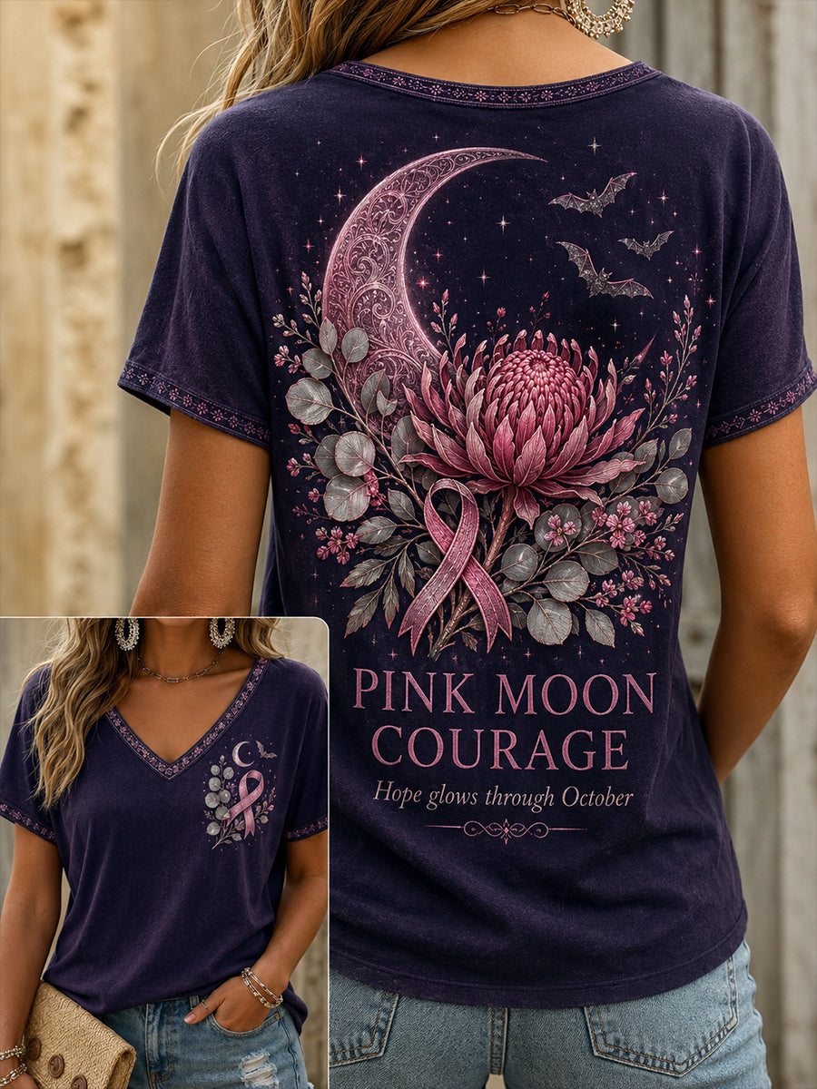 Women's Australian Pink October Breast Cancer Halloween Short-Sleeved T-Shirt