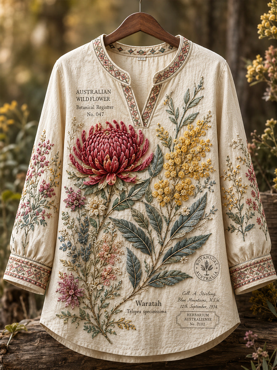 Women's Australian Plants Art Print Casual Top