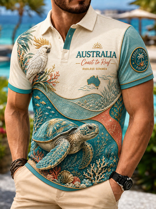Men's Australian Animals Short Sleeve Shirt