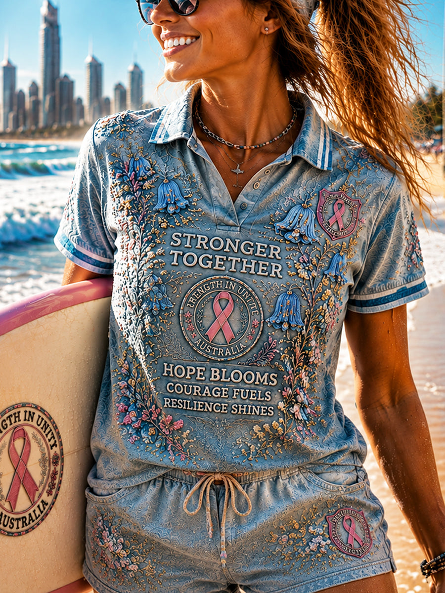 Women's Australian Breast Cancer Awareness Polo T-Shirt