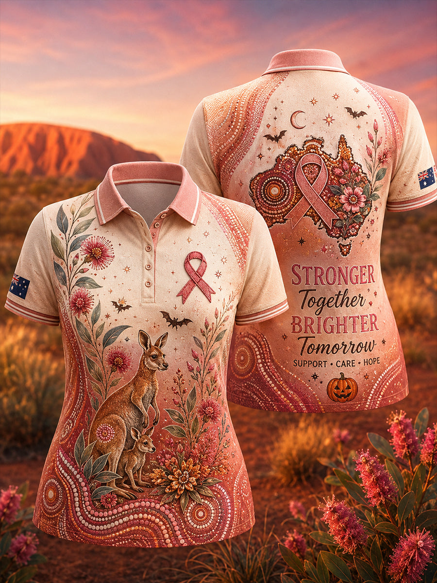 Women's Breast Cancer Awareness Australia Polo T-Shirt