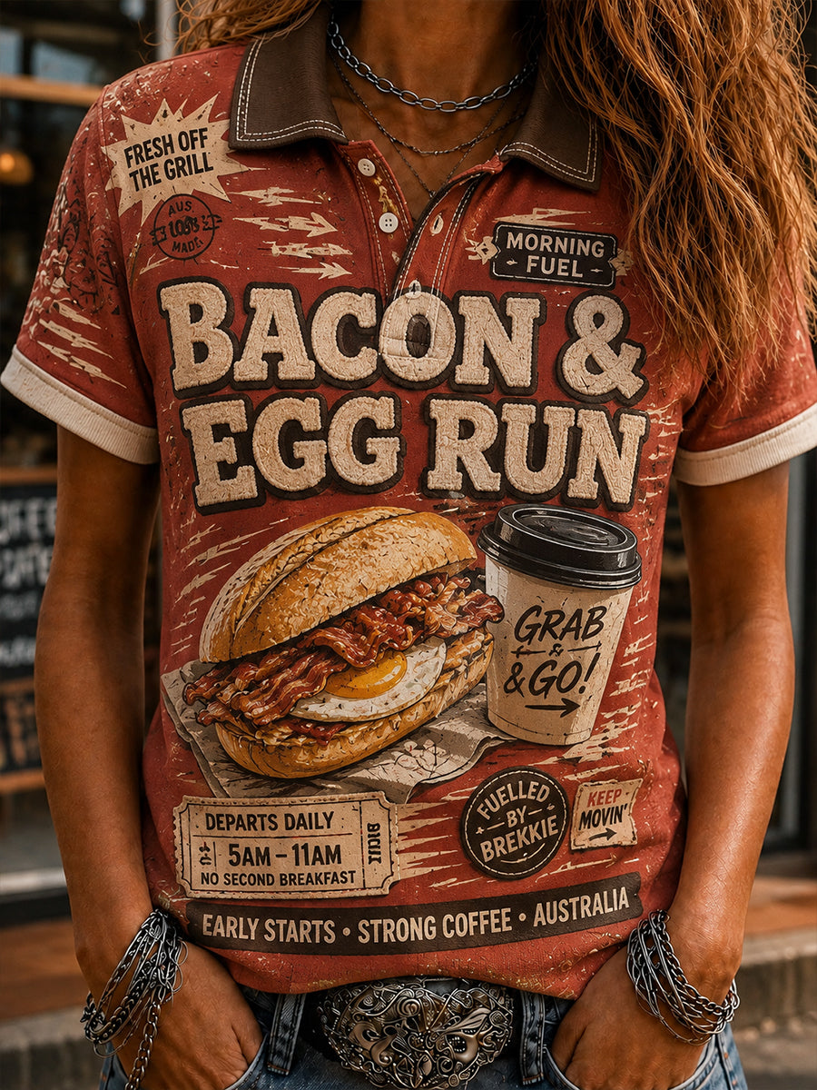 Women's Australian-Style Breakfast Polo T-Shirt