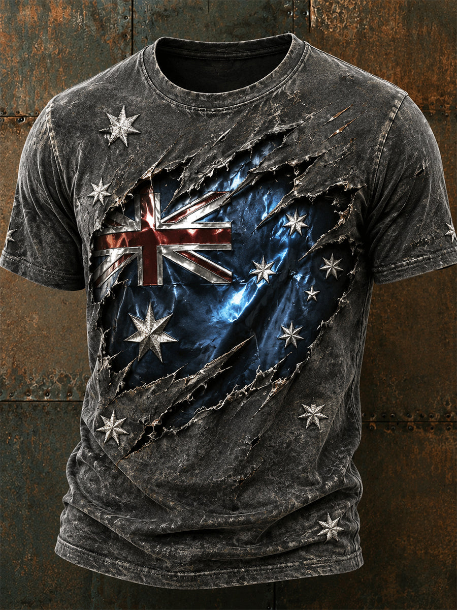 Men's Australia Pride Art Printed T-shirt