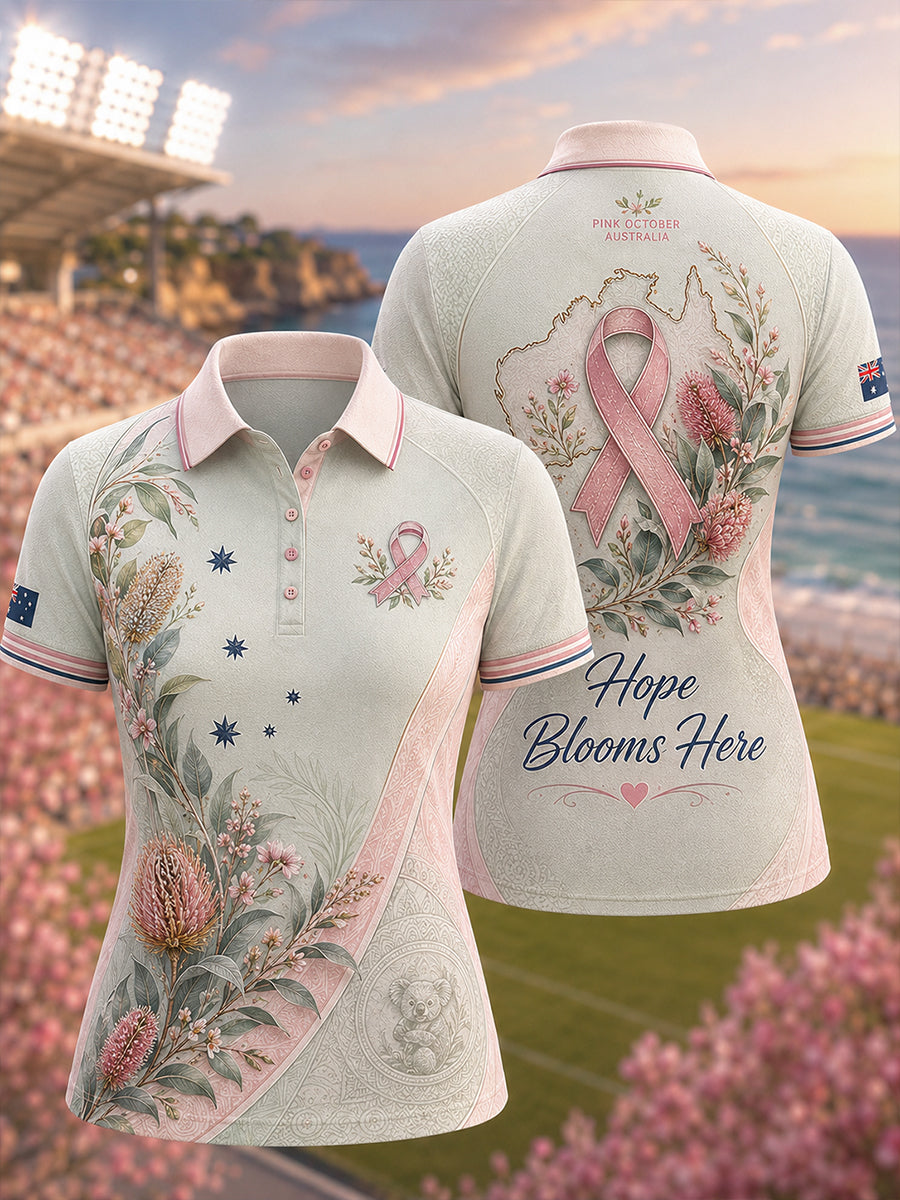 Women's Breast Cancer Awareness In Australia Polo T-Shirt
