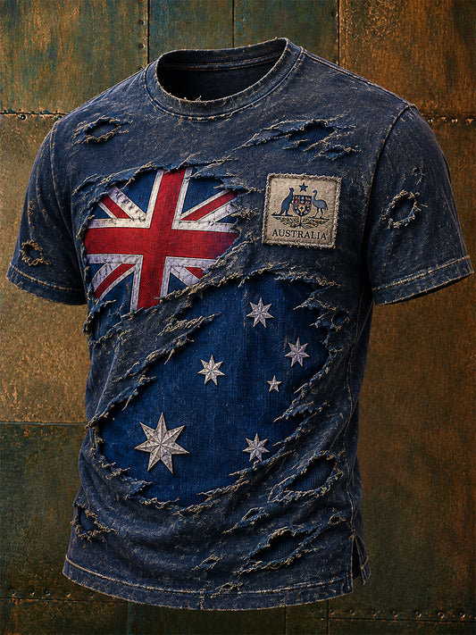 Men's Australia Pride Art Printed T-shirt