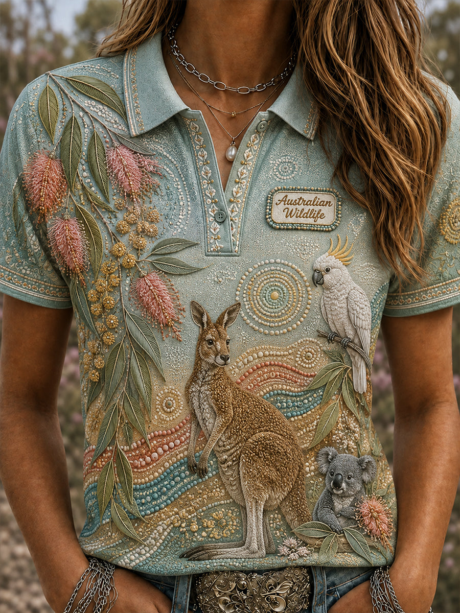 Women's Australian Animals Polo T-Shirt