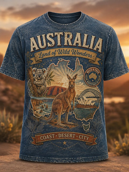 Men's Australian Animals Short Sleeve Shirt