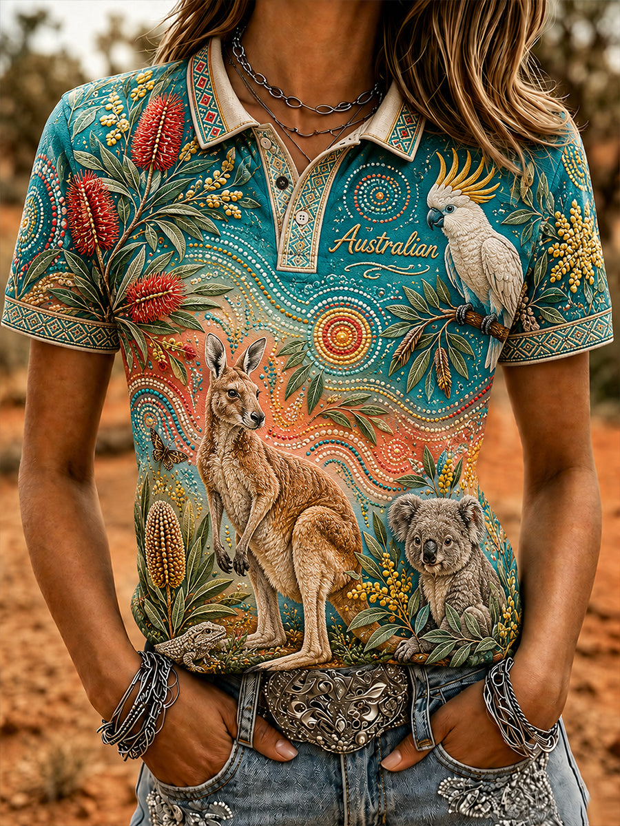 Women's Australian Animals Polo T-Shirt