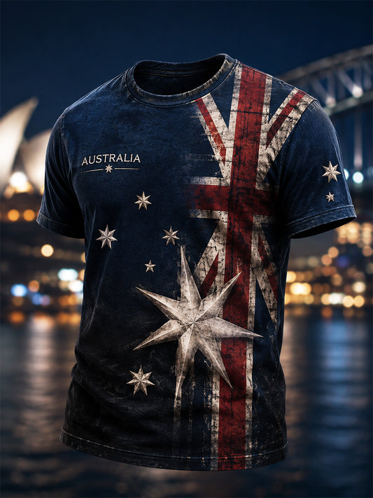 Men's Australia Pride Art Printed T-shirt
