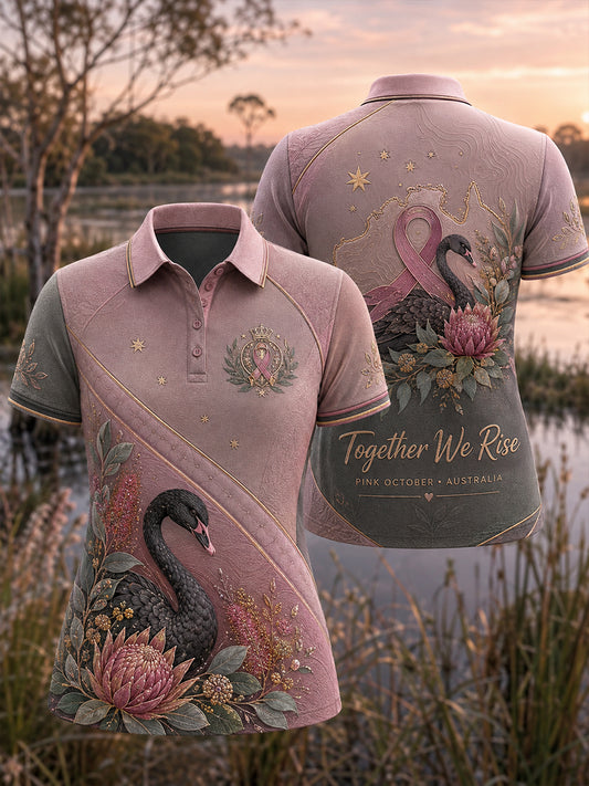 Women's Breast Cancer Awareness In Australia Polo T-Shirt