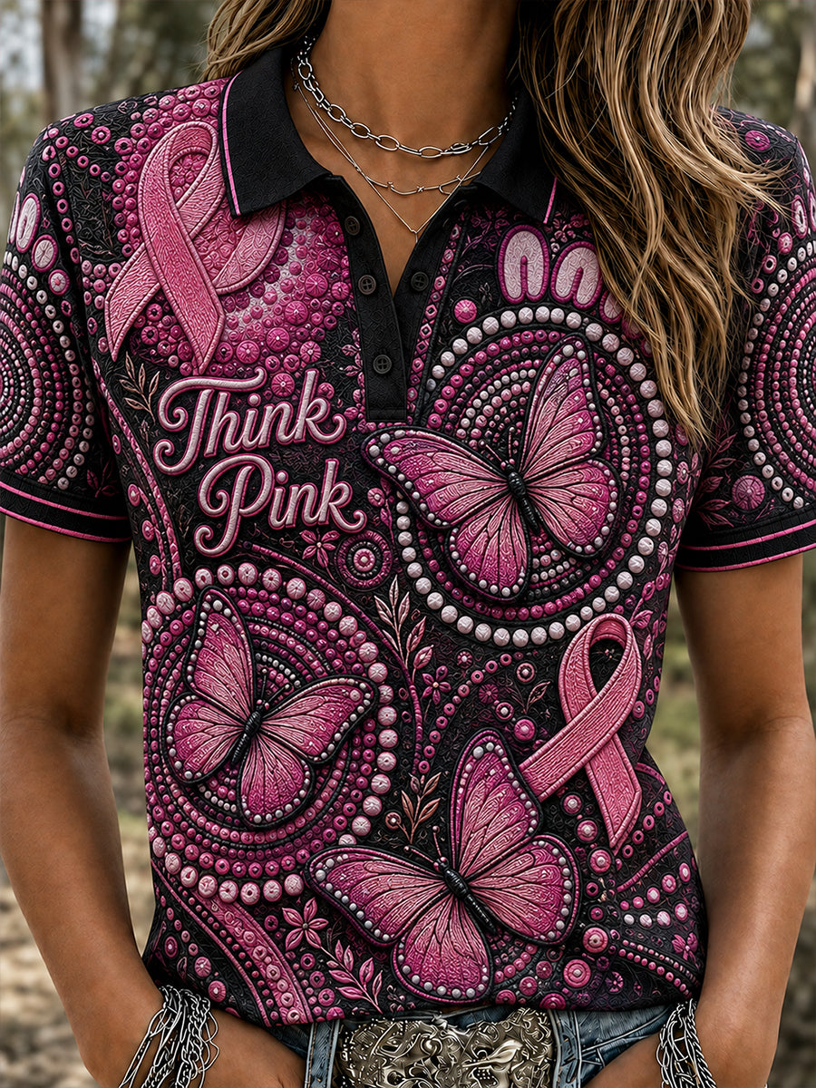 Women's Breast Cancer Awareness In Australia Polo T-Shirt