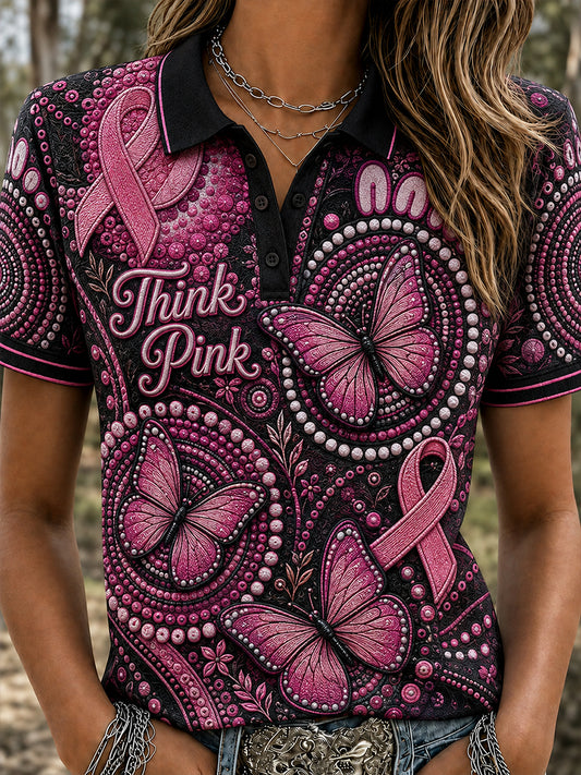 Women's Breast Cancer Awareness In Australia Polo T-Shirt