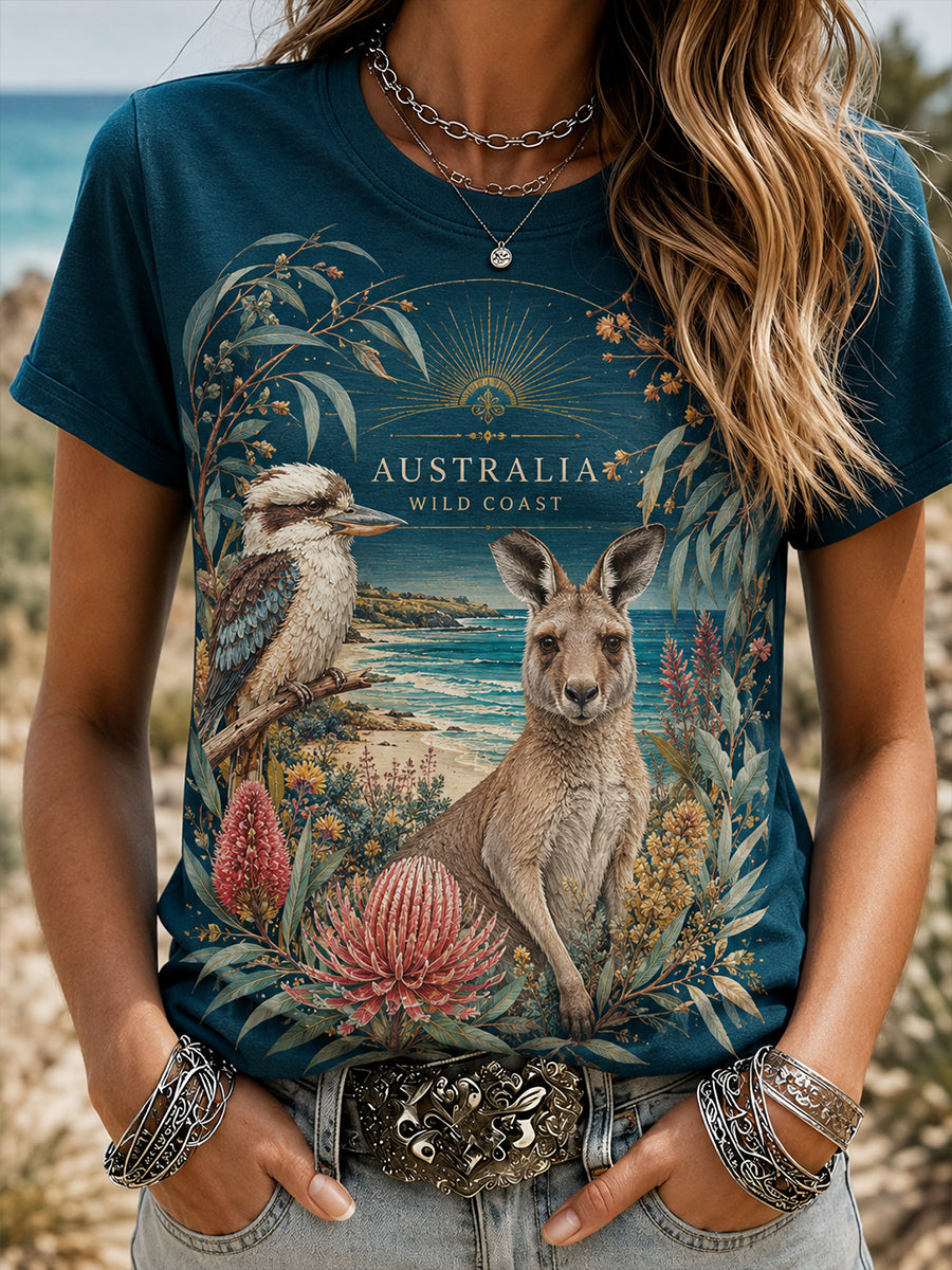 Women's Australian Animals Short-Sleeved T-Shirt