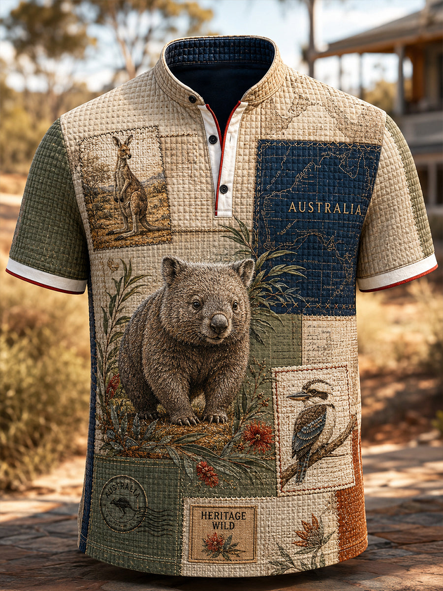 Men's Australian Animals  Short Sleeve T-Shirt