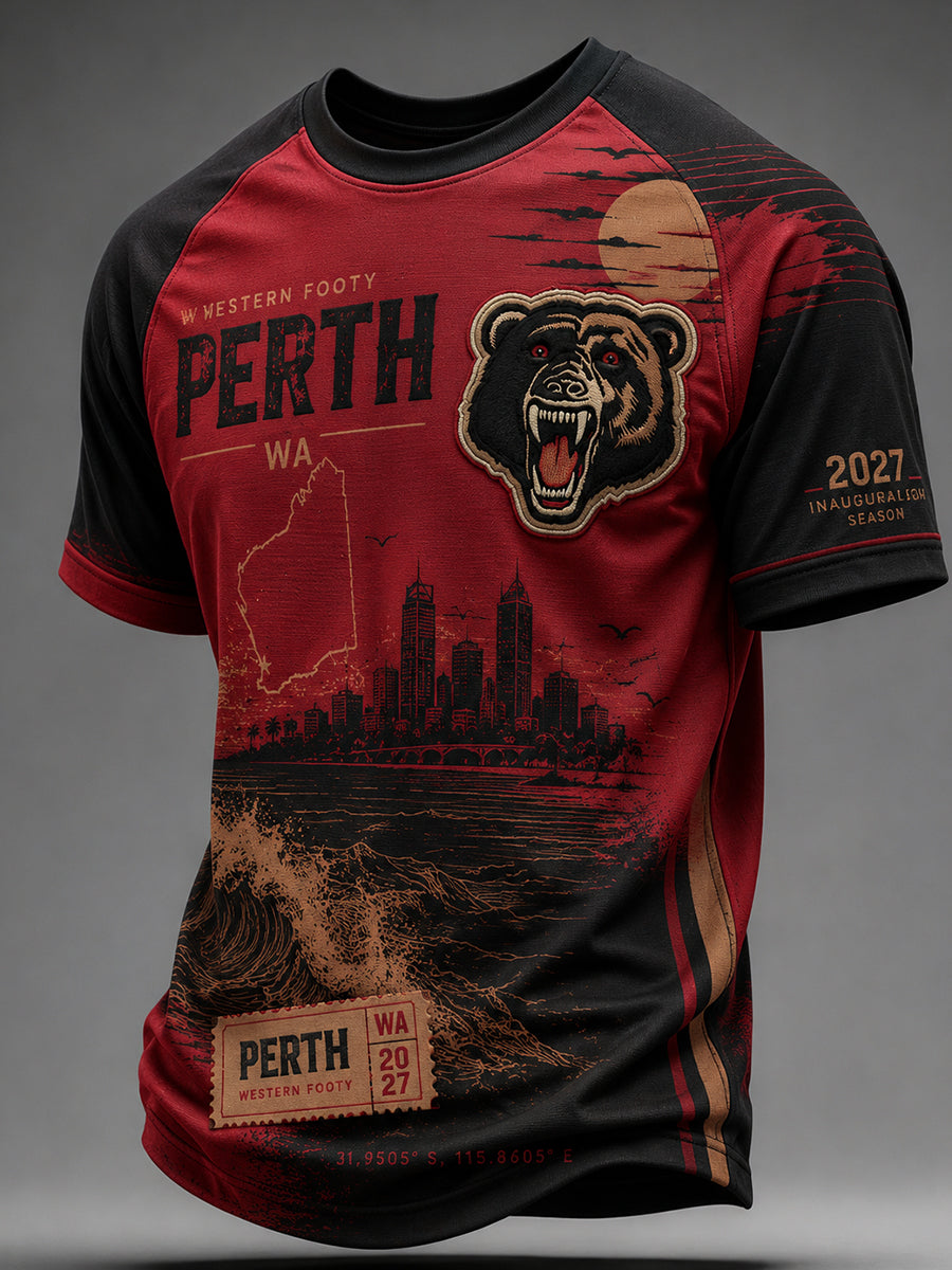Men's Australian Rugby's Perth Fan Lover Short Sleeves T-Shirt