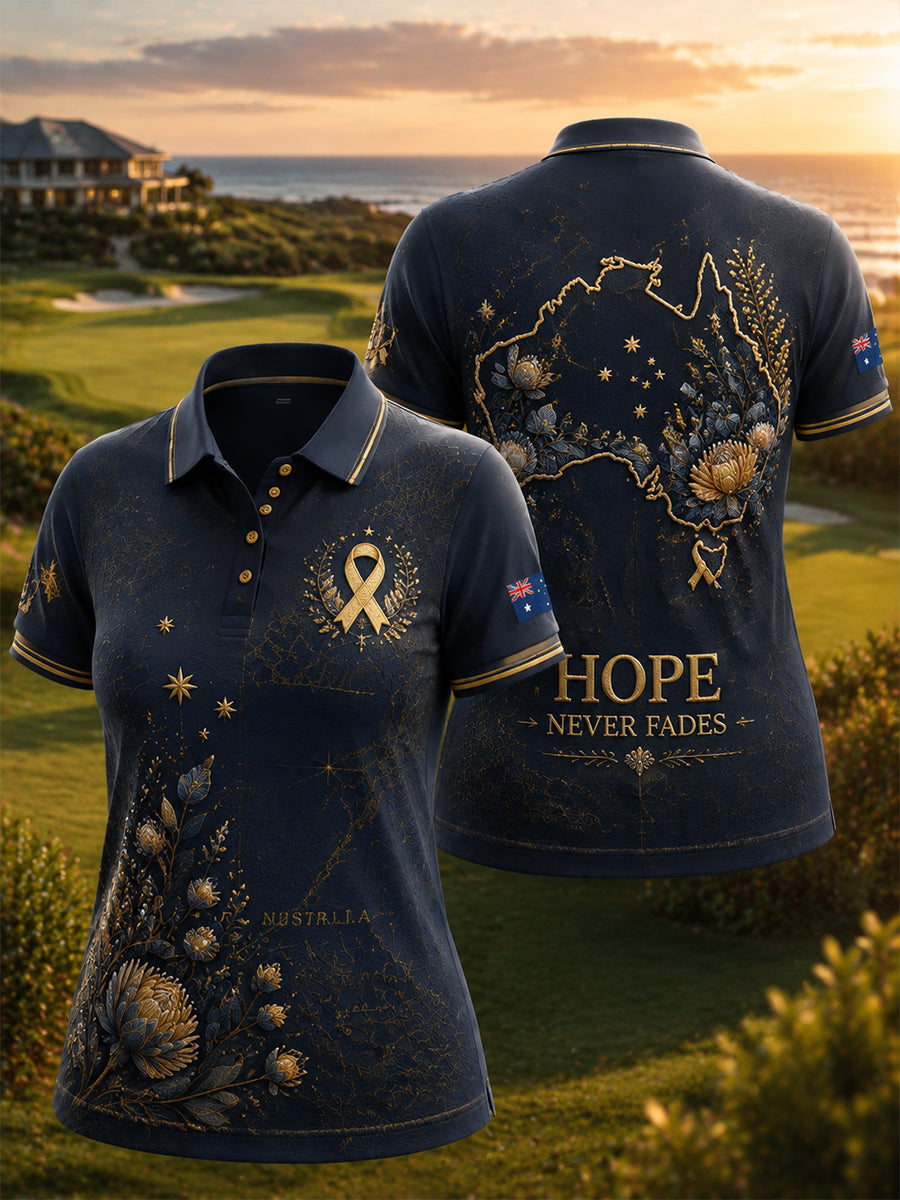 Women's Australia Breast Cancer Awareness Polo T-Shirt
