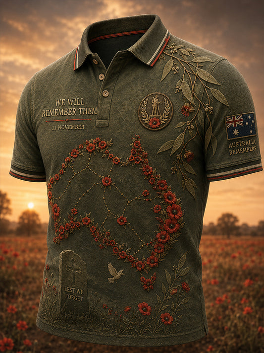 Men's Australia Remembrance Day  Short-Sleeved T-Shirt
