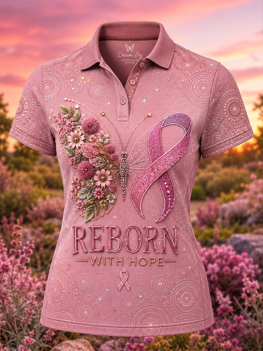 Women's Australian Breast Cancer Awareness Polo T-Shirt