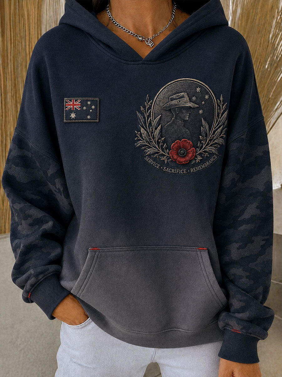 Women's Australian Veteran Printed hoodie