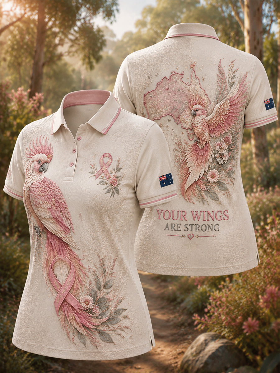 Women's Australian Breast Cancer Awareness Polo T-Shirt