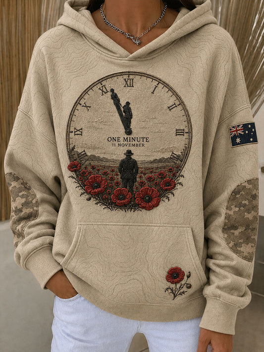 Women's Australian Veteran Printed hoodie