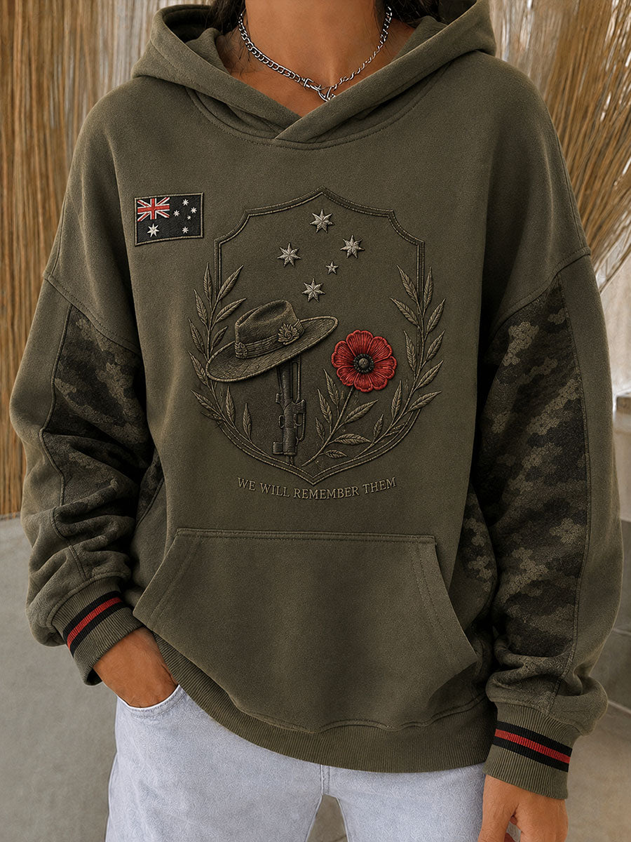Women's Australian Veteran Printed hoodie