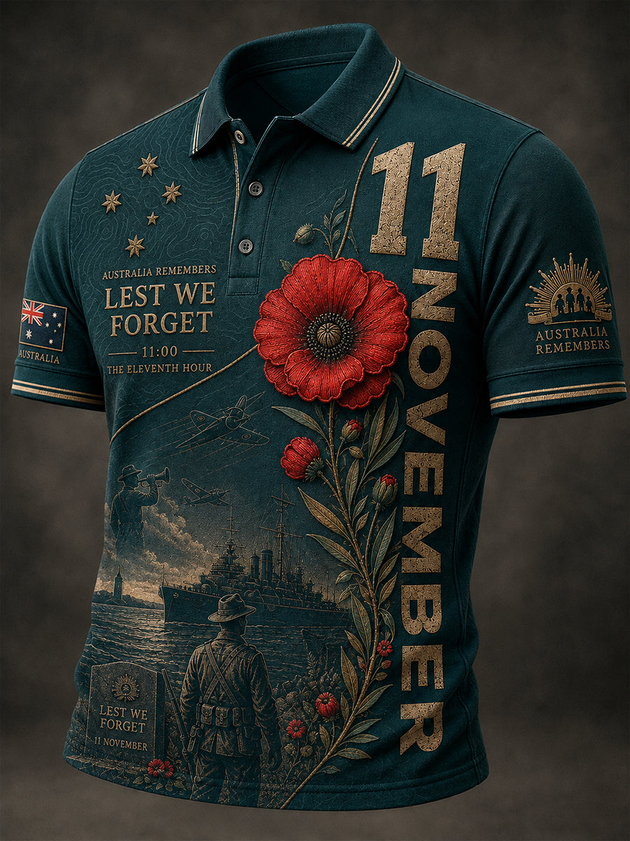 Men's Australia Remembrance Day Short Sleeve Shirt