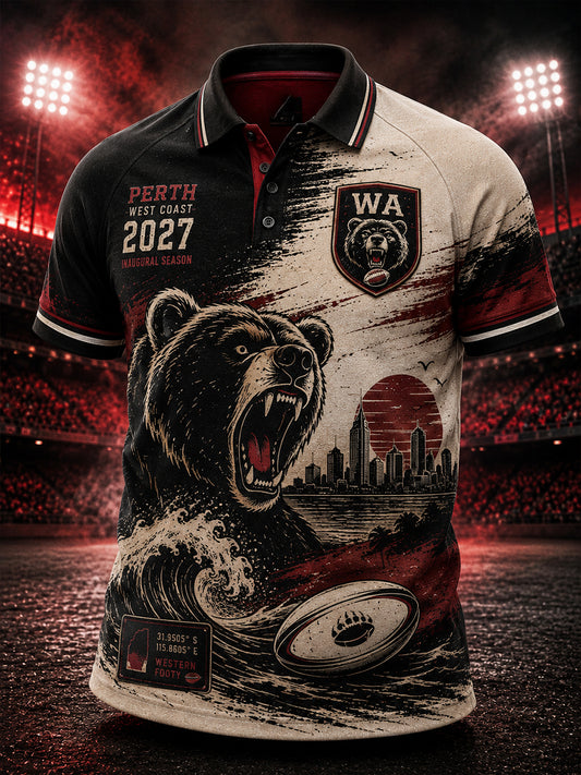 Men's Perth Bears Rugby Fan  Short Sleeve Shirt