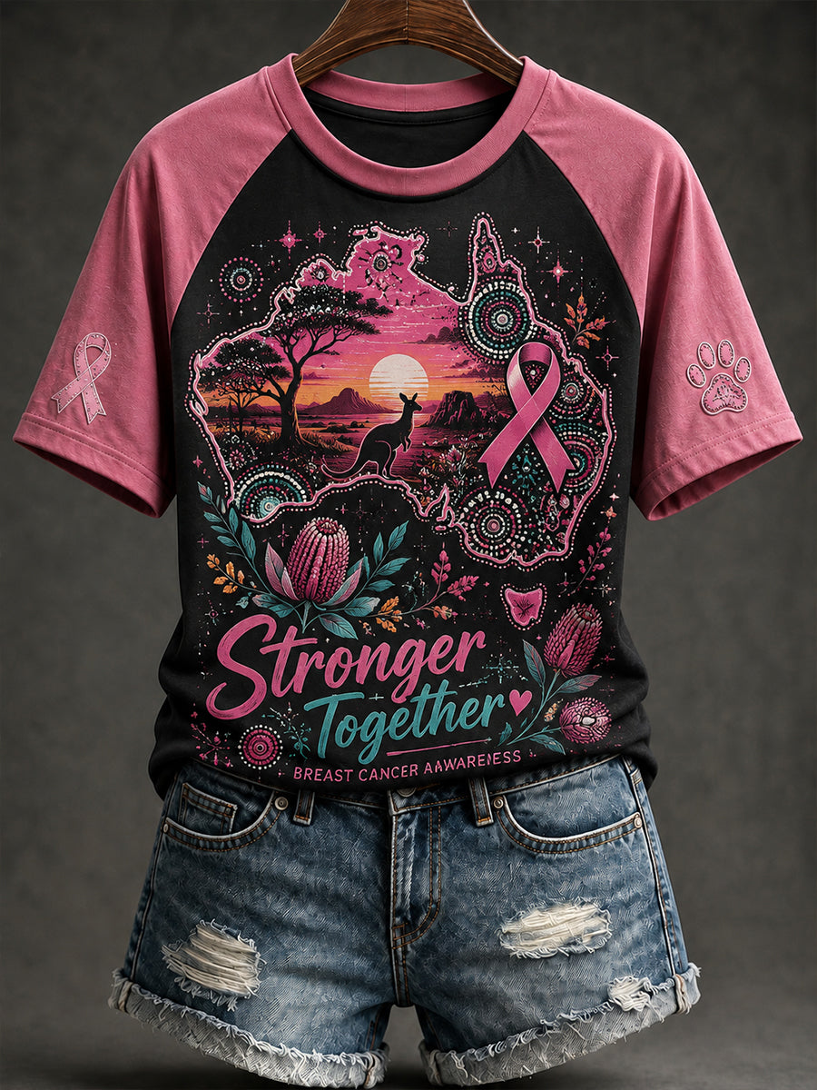 Women's Breast Cancer Awareness In Australia Short Sleeve T-Shirt