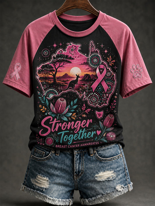 Women's Breast Cancer Awareness In Australia Short Sleeve T-Shirt