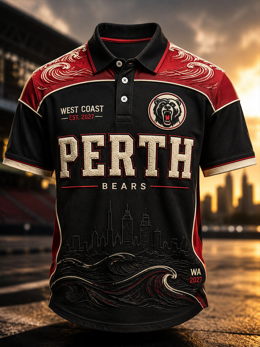 Men's Perth Bears Rugby Fan  Short Sleeve Shirt