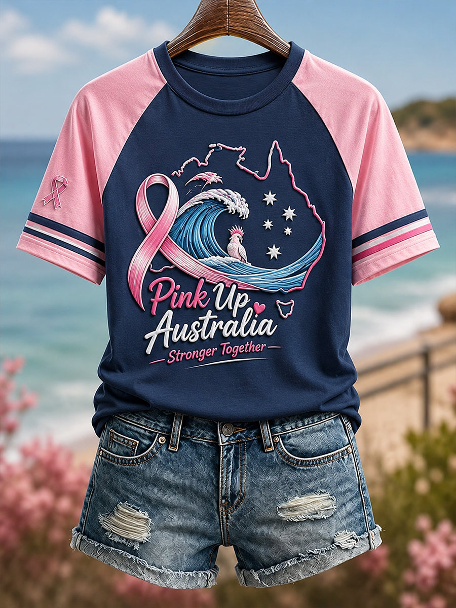 Women's Breast Cancer Awareness In Australia Short Sleeve T-Shirt