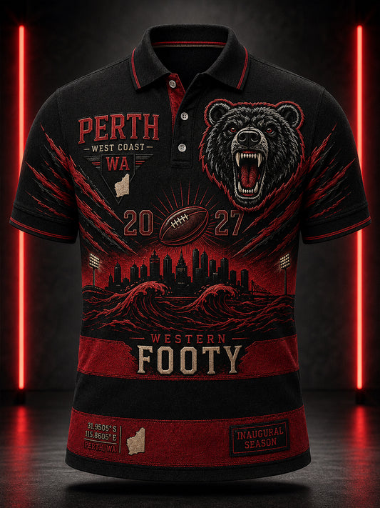 Men's Perth Bears Rugby Fan  Short Sleeve Shirt
