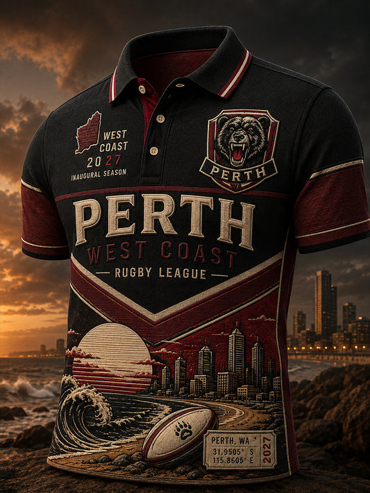 Men's Perth Bears Rugby Fan  Short Sleeve Shirt