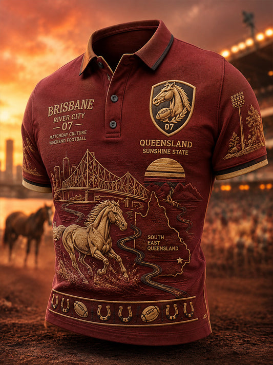 Men's Australian Rugby Denver Broncos Fans Lovers Short Sleeve Shirt