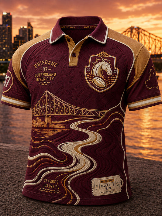 Men's Australian Rugby Denver Broncos Fans Lovers Short Sleeve Shirt