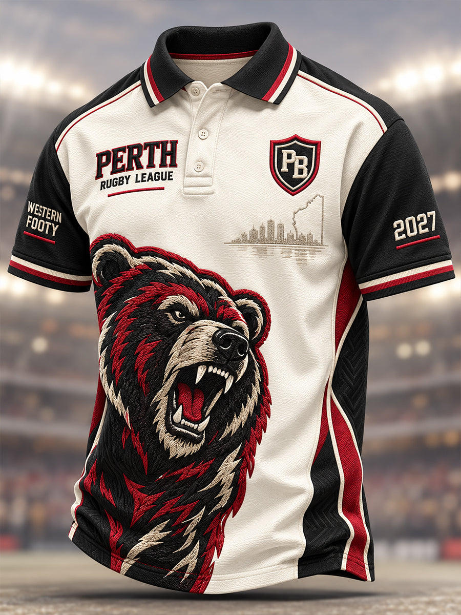 Men's Australian Rugby Perth Bears Fans Lover Short Sleeve  Shirt