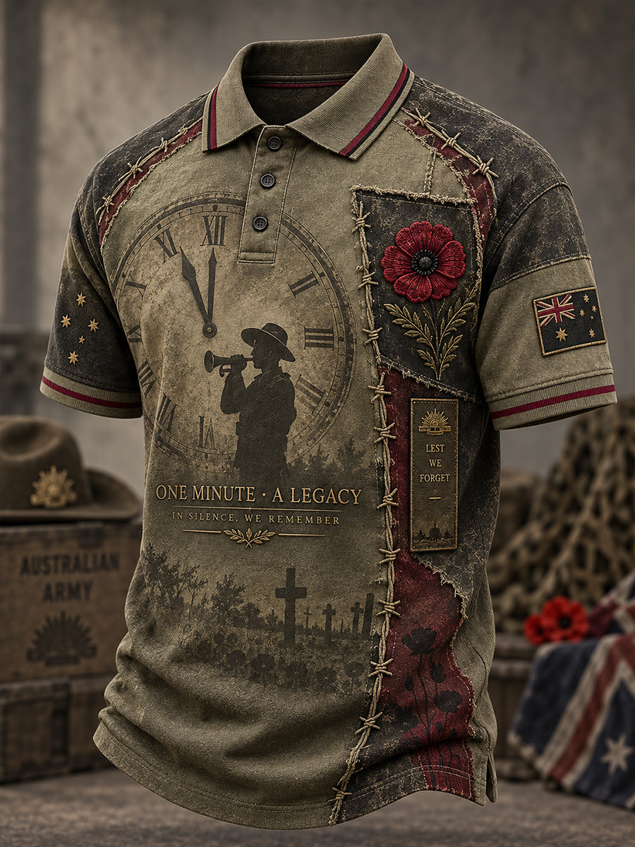 Men's Australian Remembrance Day Short Sleeve Shirt